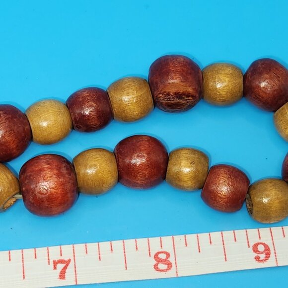 Y2K BOHO crouched lace band under brass chain with glass amber beads - Picture 12 of 16